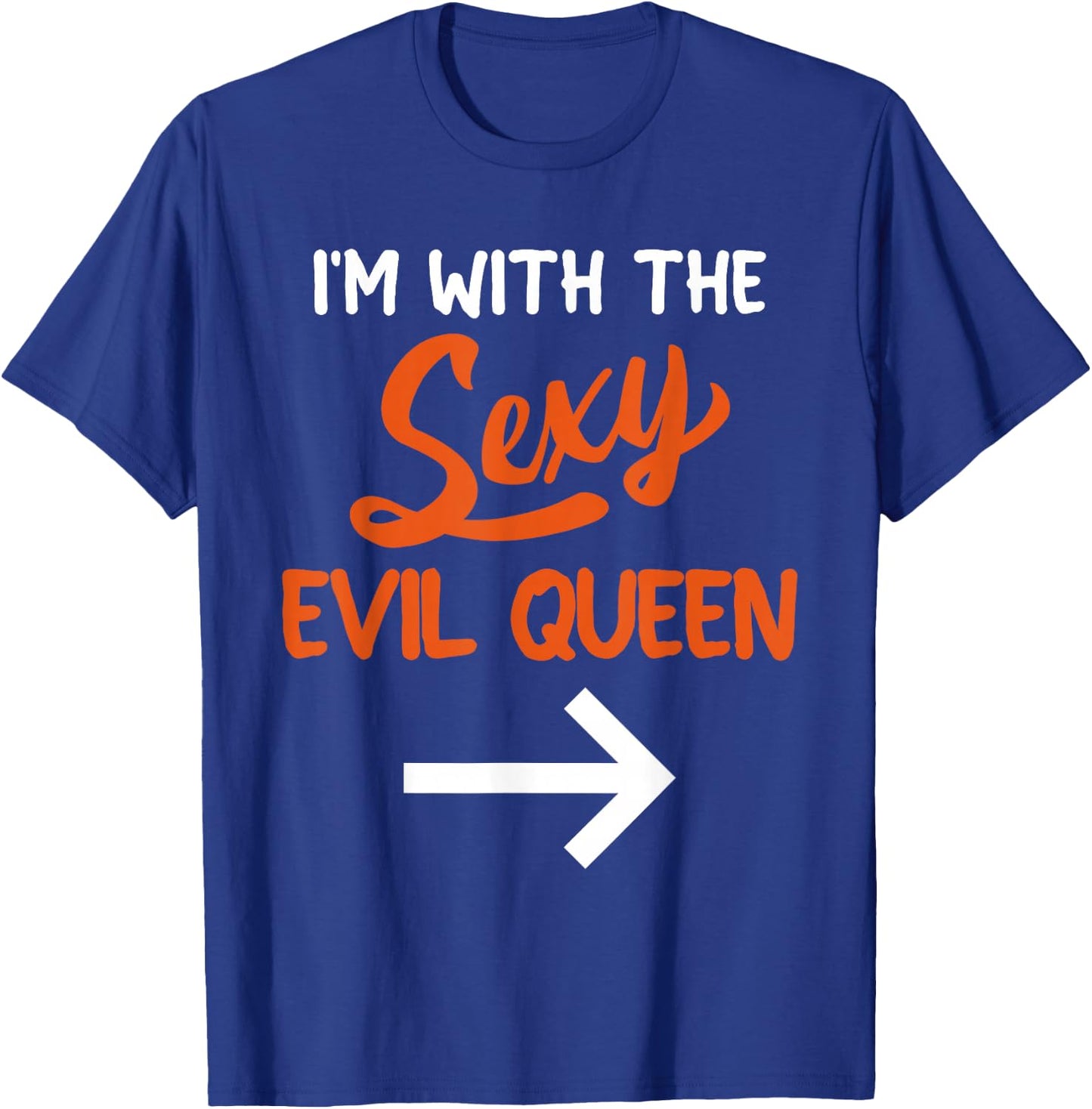 Lazy Halloween Costume For Couple I'm With The Sexy Evil T-Shirt - T-Shirt | Royal