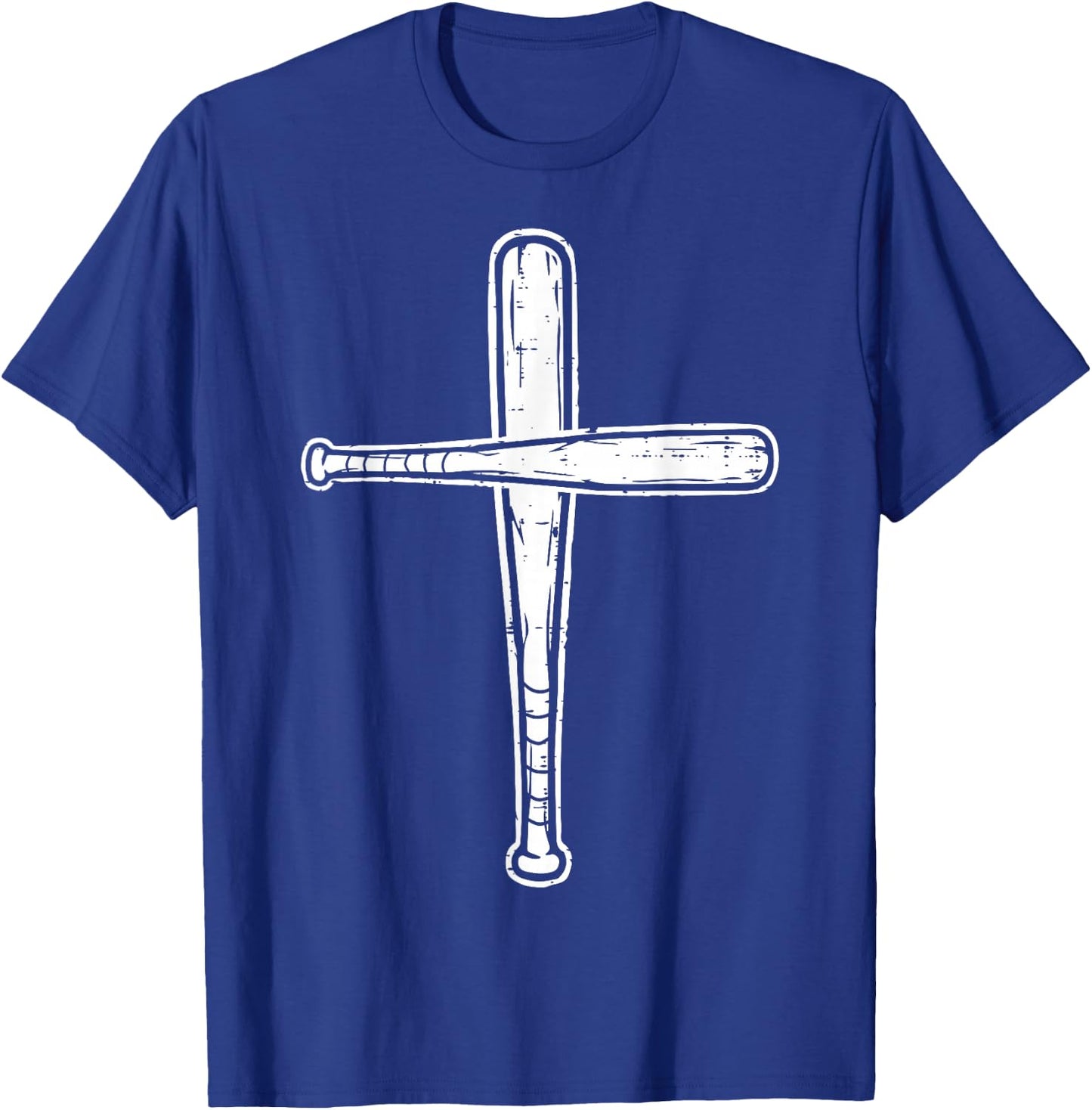 Christian Baseball Bats Cross Softball Sports Men Boys Kids T-Shirt - T-Shirt | Royal