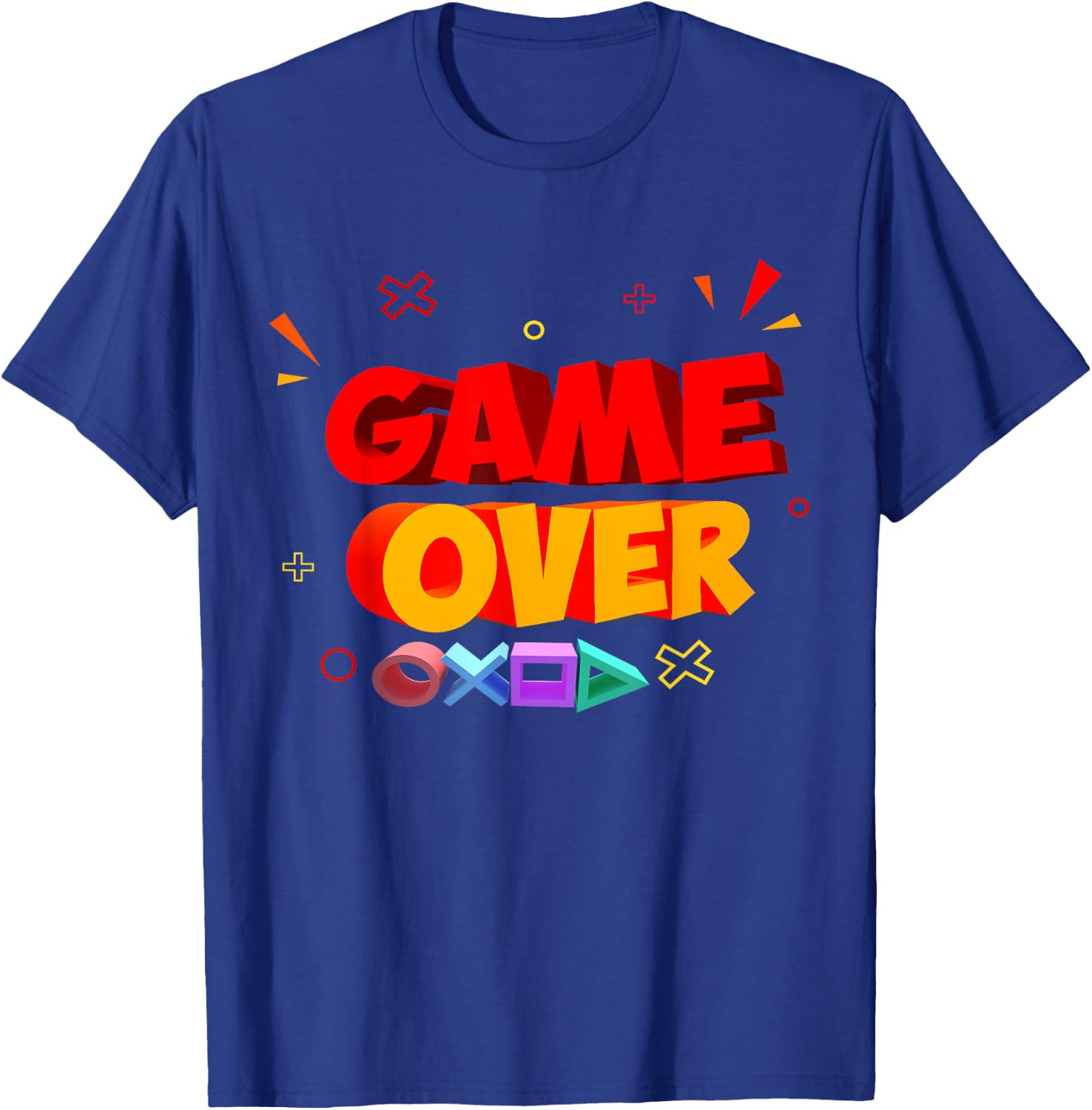 Game Over Vintage Retro Video Games Gaming T-Shirt - T-Shirt | Royal