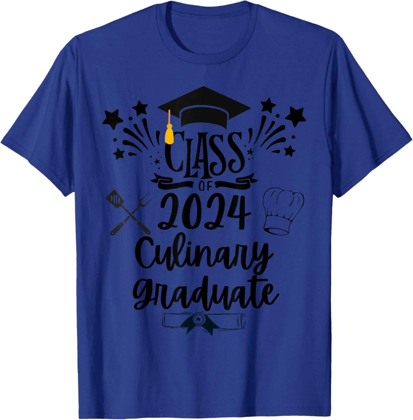 Class of 2024 Culinary Graduate Culinary Chef Graduation T-Shirt - T-Shirt | Royal