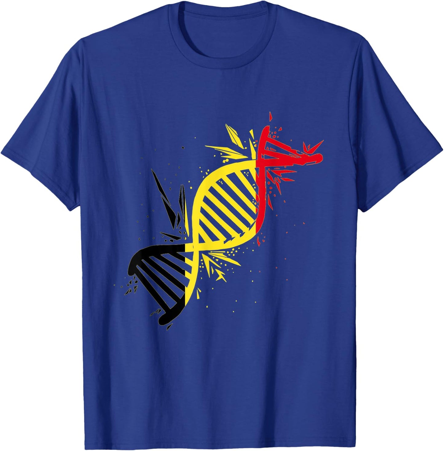 Belgium DNA Molecule Belgium Flag Belgique Belgian Roots T-Shirt - T-Shirt | Royal