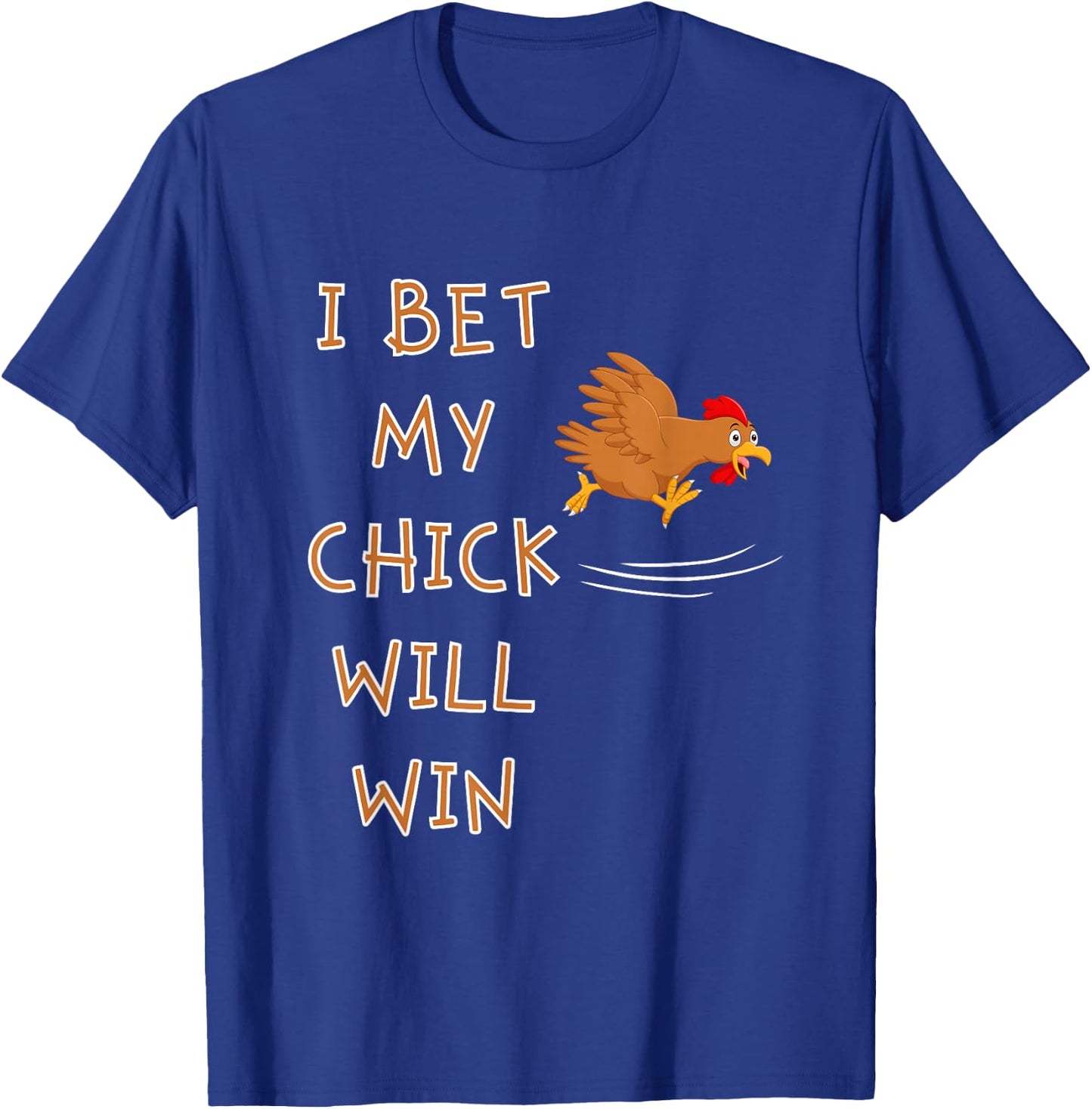 Chicken Race Team Chick Running Team funny chicken Racing T-Shirt - T-Shirt | Royal