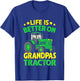 Kids Farmer Funny Tractor Boy On Grandpas Tractor T-Shirt - T-Shirt | Royal