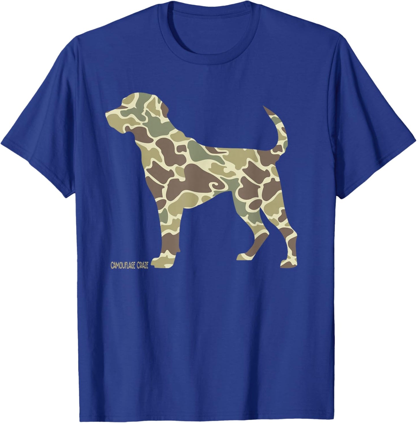 Hunting Dog Camouflage Camo Dog Labrador Hunting Camo Hunter T-Shirt - T-Shirt | Royal