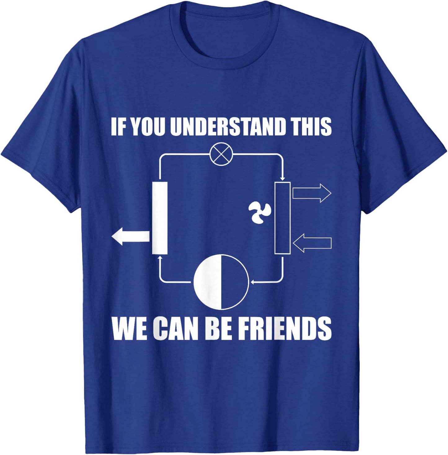 Funny HVAC Tech AC Repairman HVAC Technician T-Shirt - T-Shirt | Royal