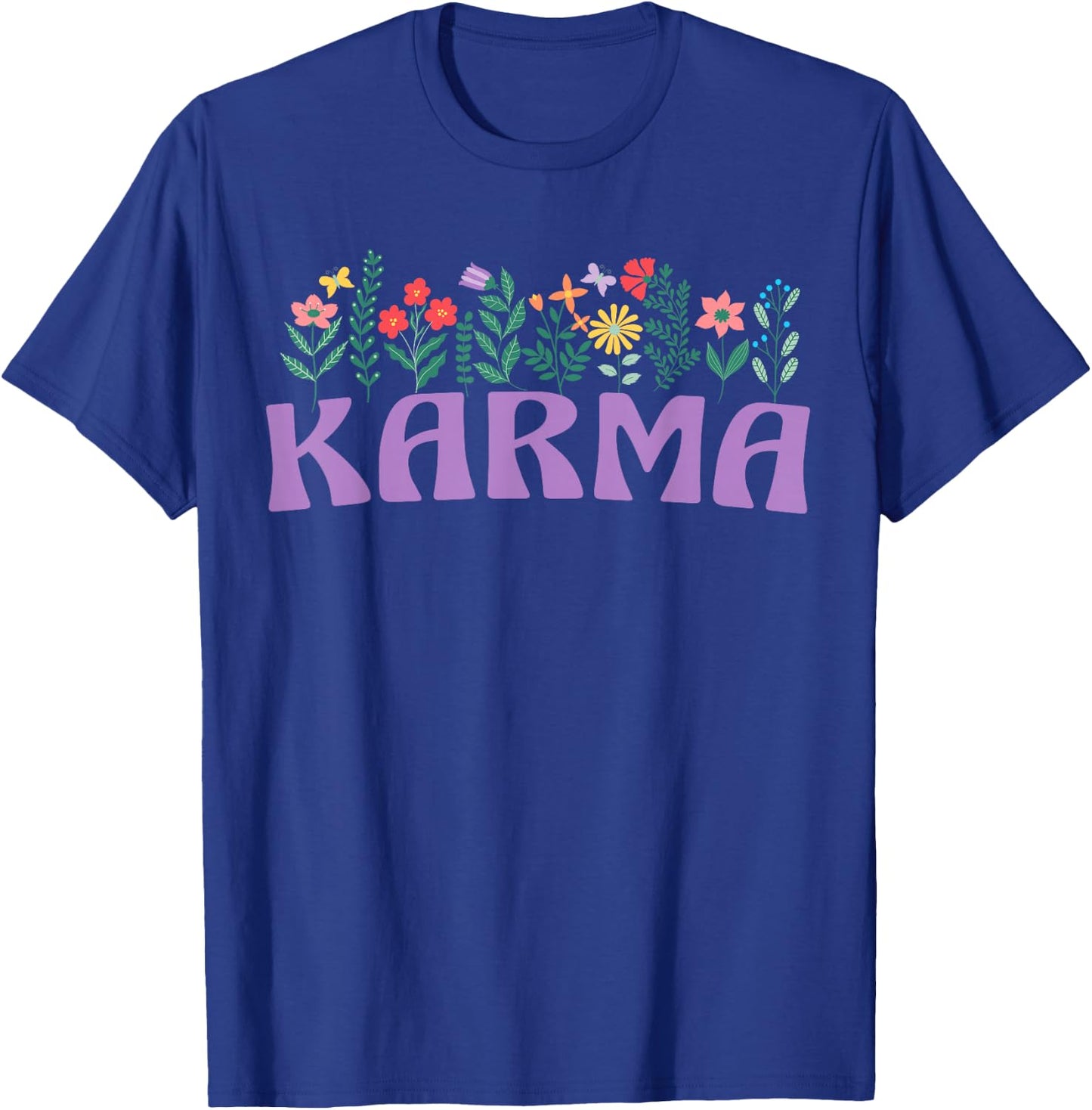Wildflower Floral KARMA Name Mother's Day Women's T-Shirt - T-Shirt | Royal