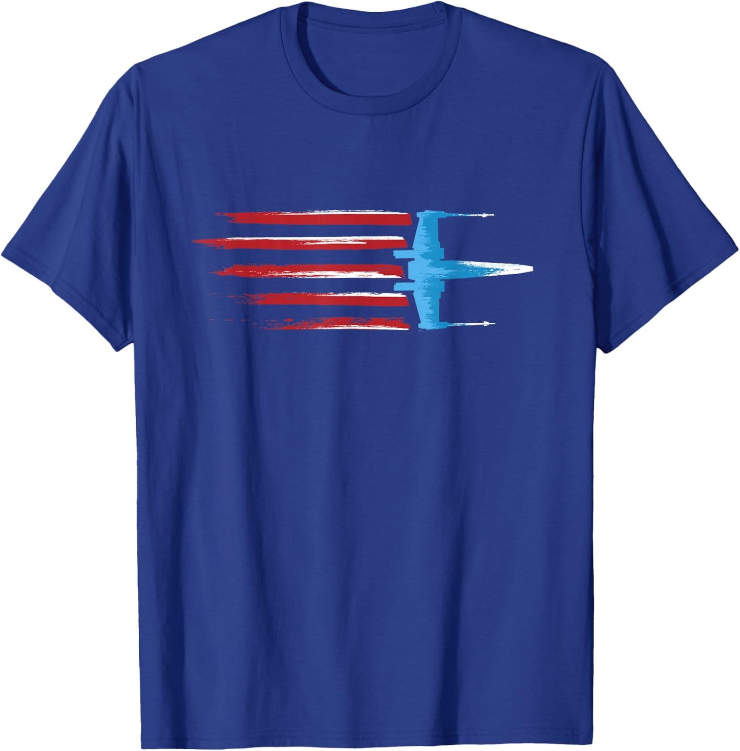 Star Wars Rebel X-wing Fighter Red White & Blue USA America T-Shirt - T-Shirt | Royal
