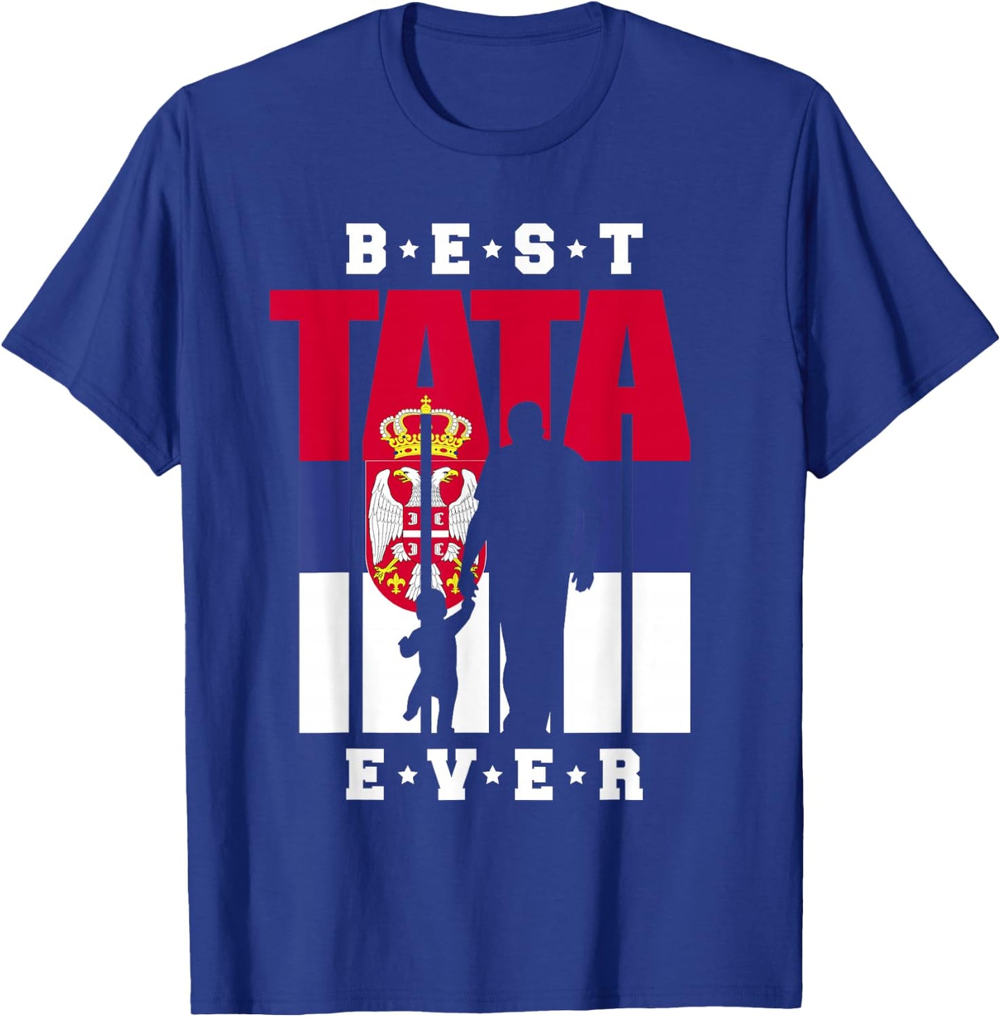 Tata und Baby Serbien Flagge Papa Serbischer Vater T-Shirt - T-Shirt | Royal