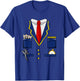 Adult Kids Railroad Halloween Train Conductor Costume T-Shirt - T-Shirt | Royal