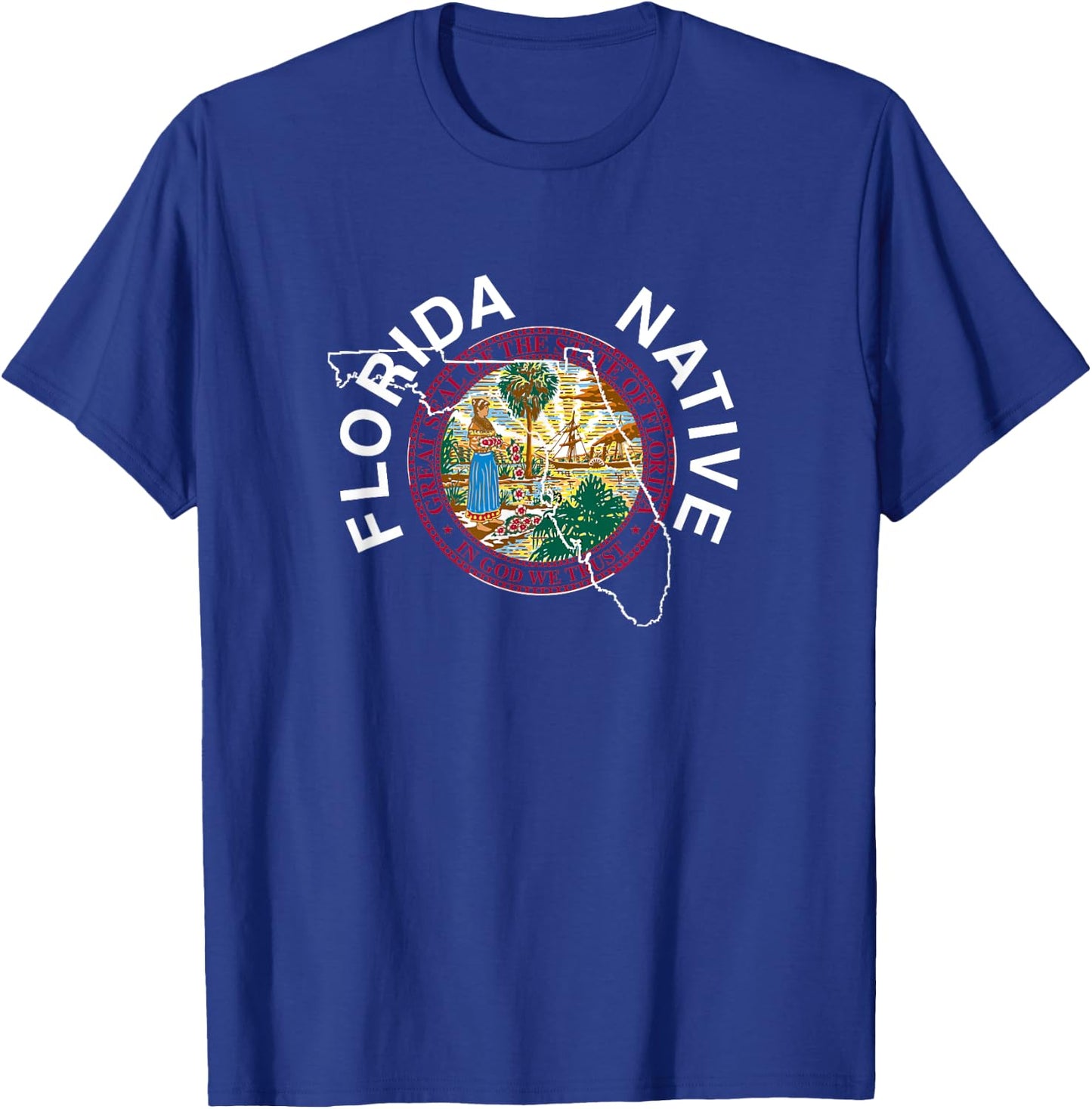 Florida-Native-State-Great-Seal-Stamp T-Shirt - T-Shirt | Royal