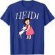 Heidi with Goat Cute Cartoon TV Series with Logo , black T-Shirt - T-Shirt | Royal