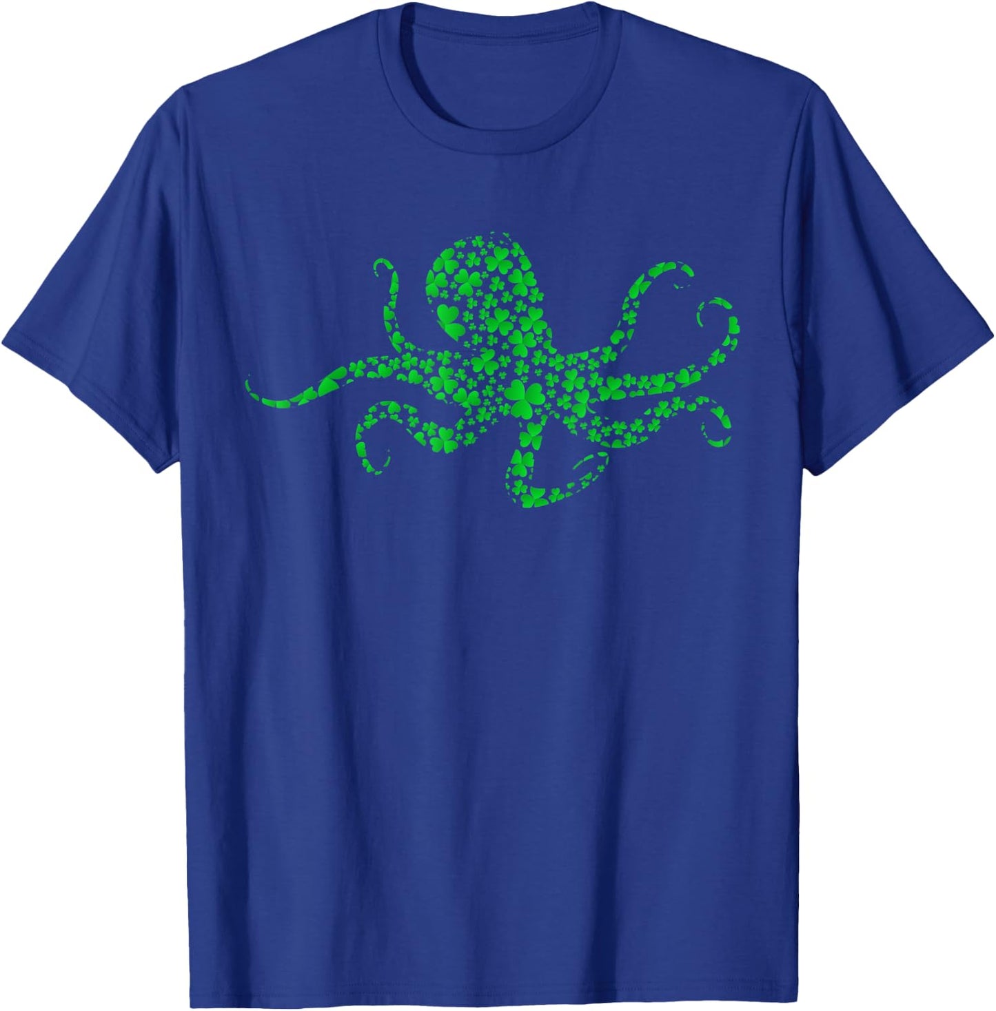 Octopus Lover Irish Shamrock Octopus St. Patrick's Day T-Shirt - T-Shirt | Royal