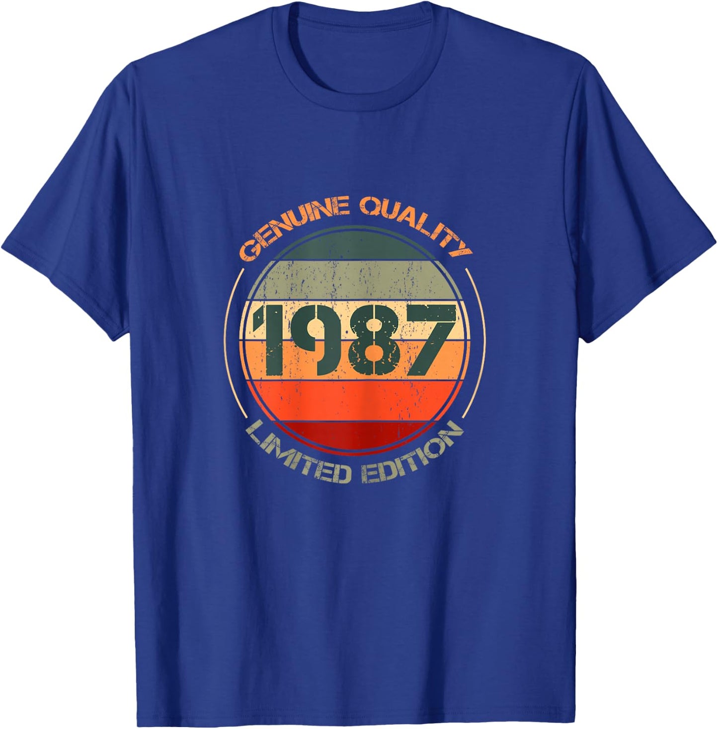Vintage 1987 T Shirts Retro Funny 1987 Birthday T-Shirt - T-Shirt | Royal