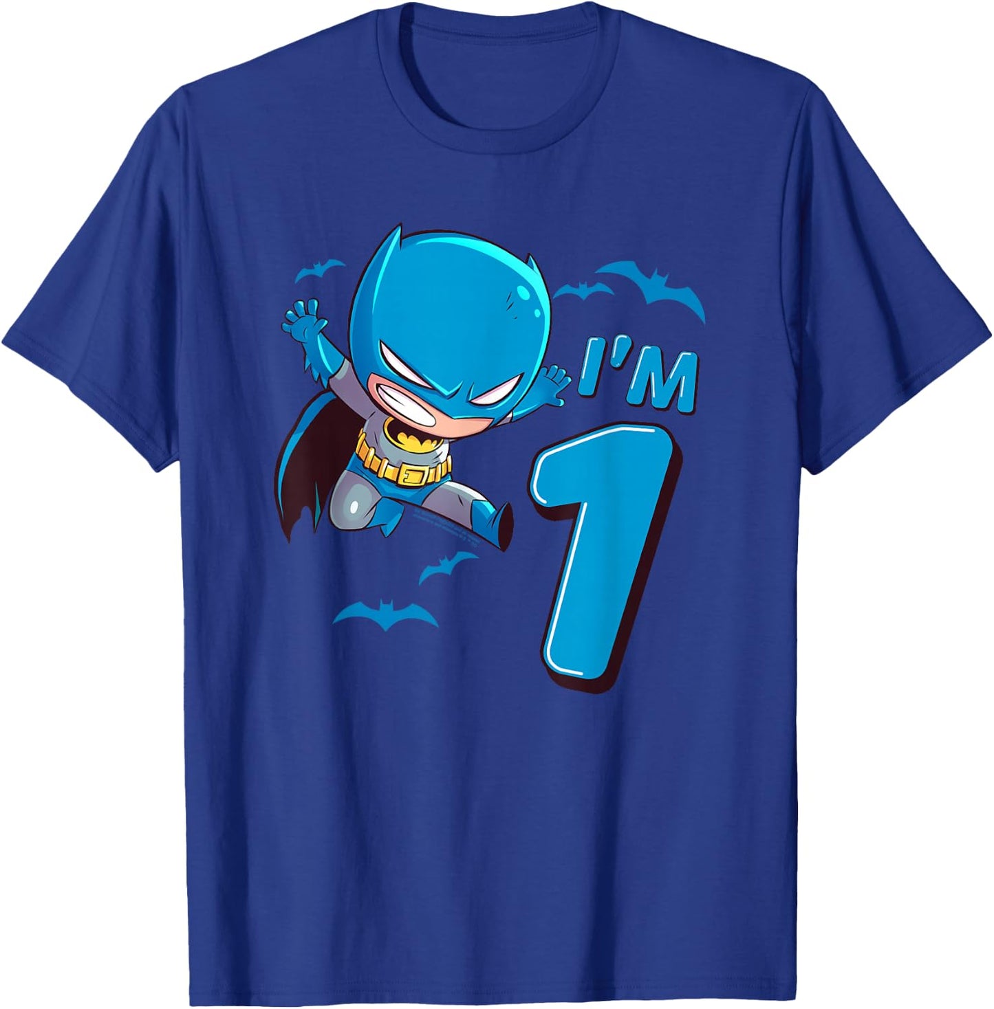 Batman 1st Birthday Cute I'm 1 T-Shirt - T-Shirt | Royal