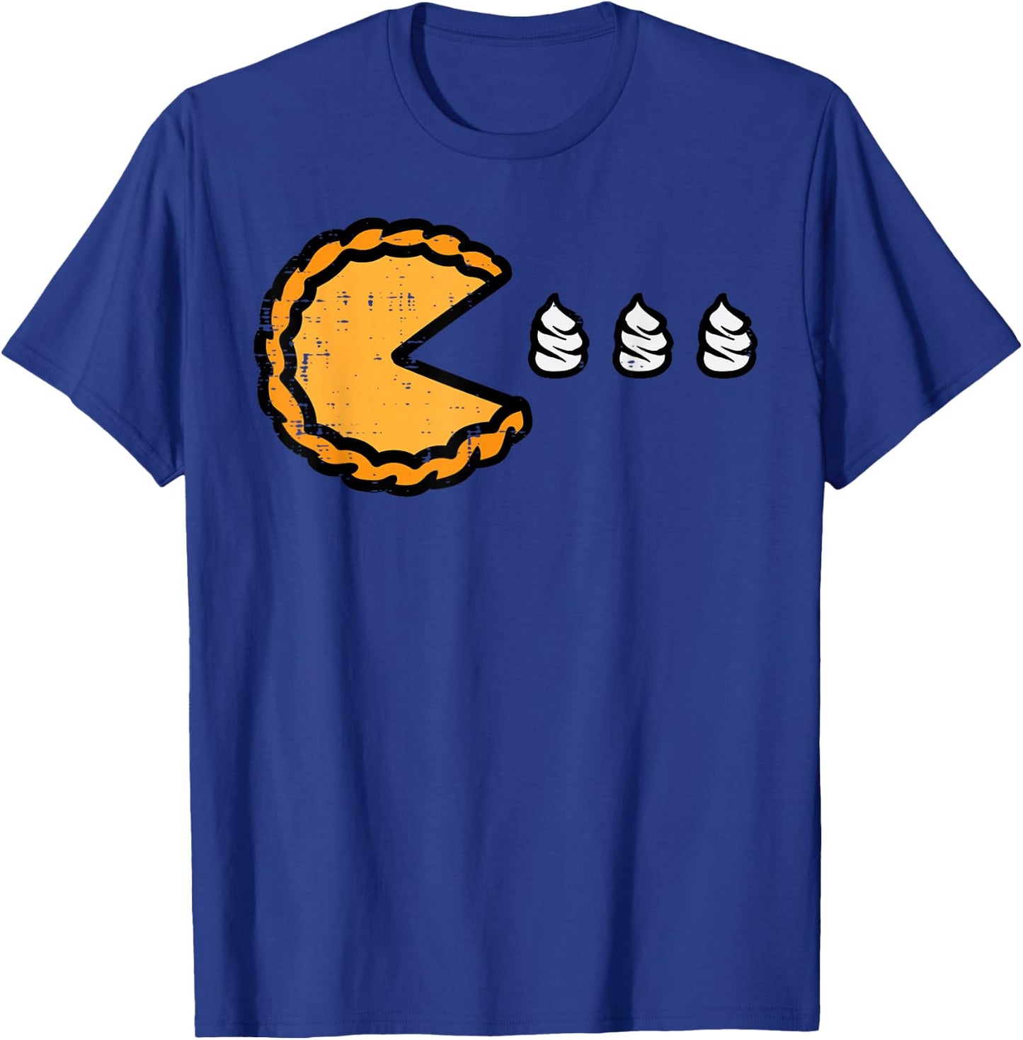 Thanksgiving Pumpkin Pie Eating Cream Fall Kids Men Women T-Shirt - T-Shirt | Royal