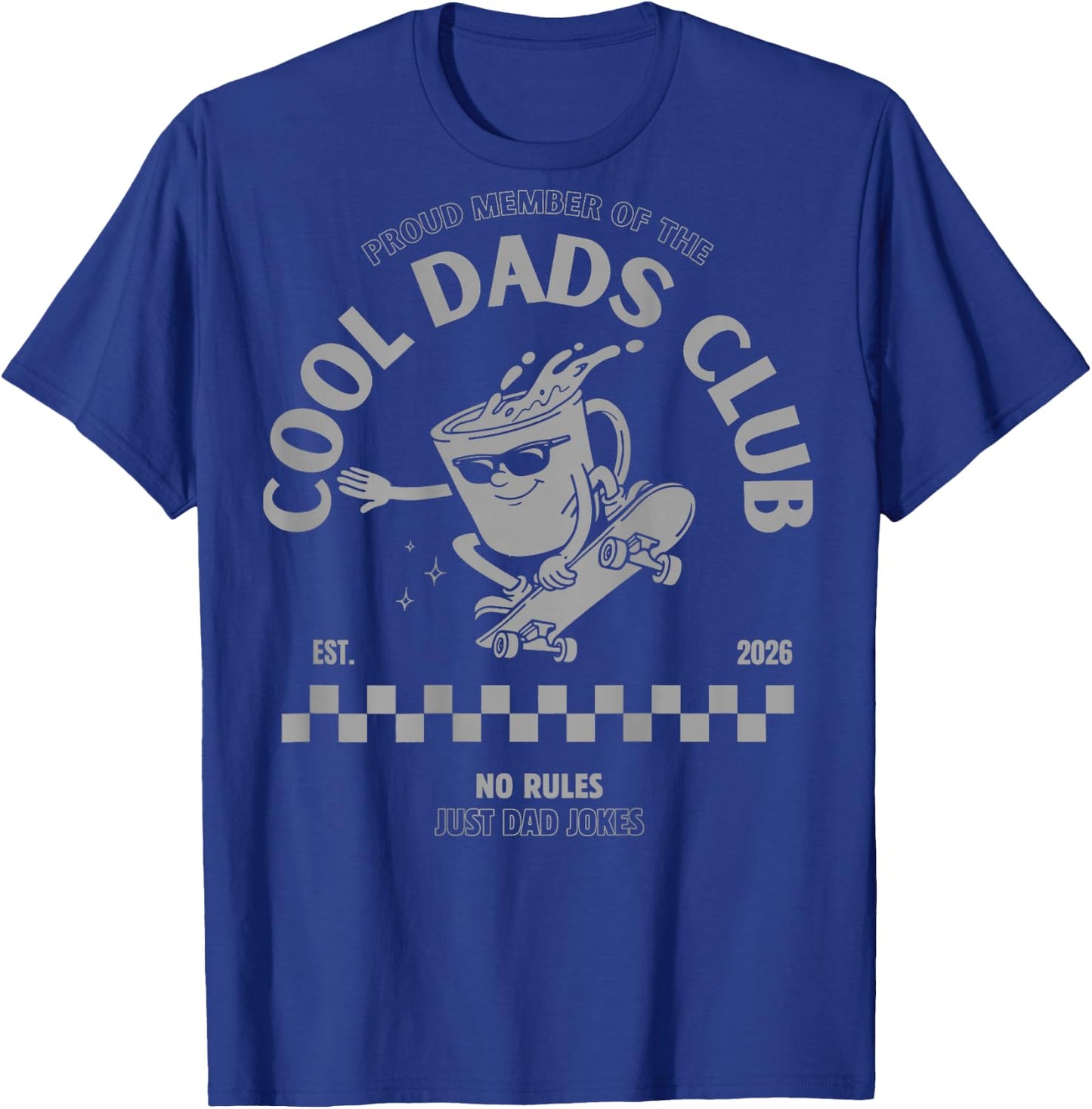 (Auf der Rückseite) Stolzes Mitglied des Cool Dads Club Vatertag T-Shirt - T-Shirt | Royal