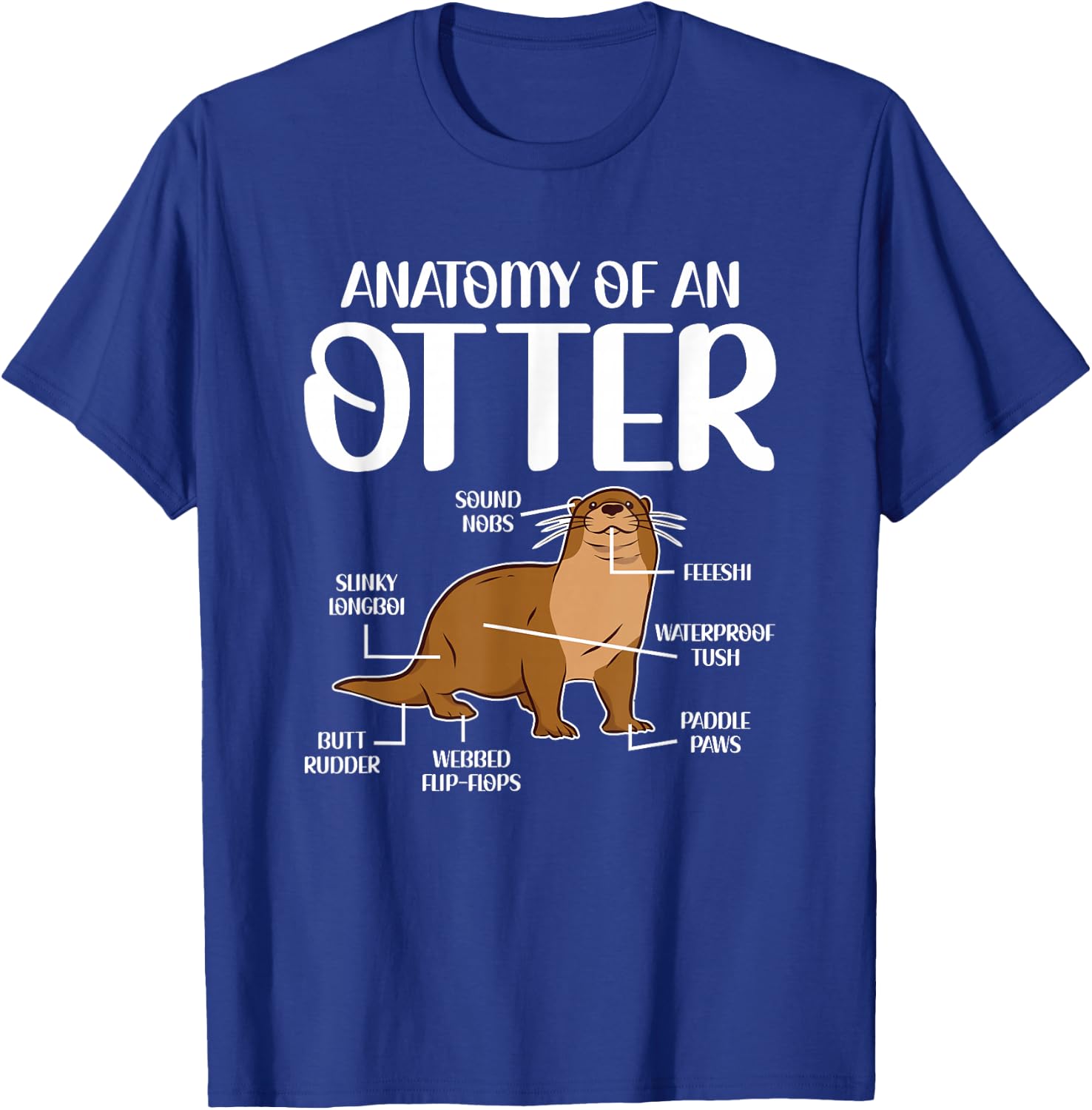 Anatomy of an Otter Funny Otter Lover Sea Otter Word Game T-Shirt - T-Shirt | Royal