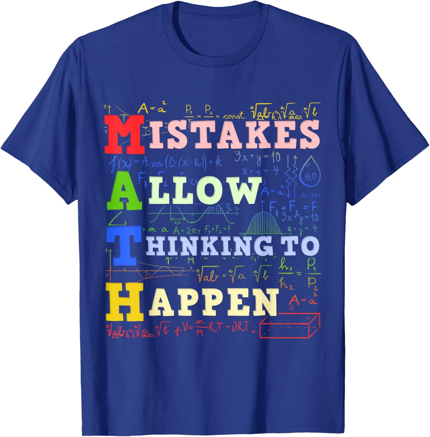 Math Teacher Math Student Mathematics Men Women Girls Kids T-Shirt - T-Shirt | Royal