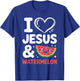 I Love Jesus and Watermelon T-Shirt - T-Shirt | Royal