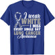 I Wear White Lung Cancer Awareness T-Shirt - T-Shirt | Royal