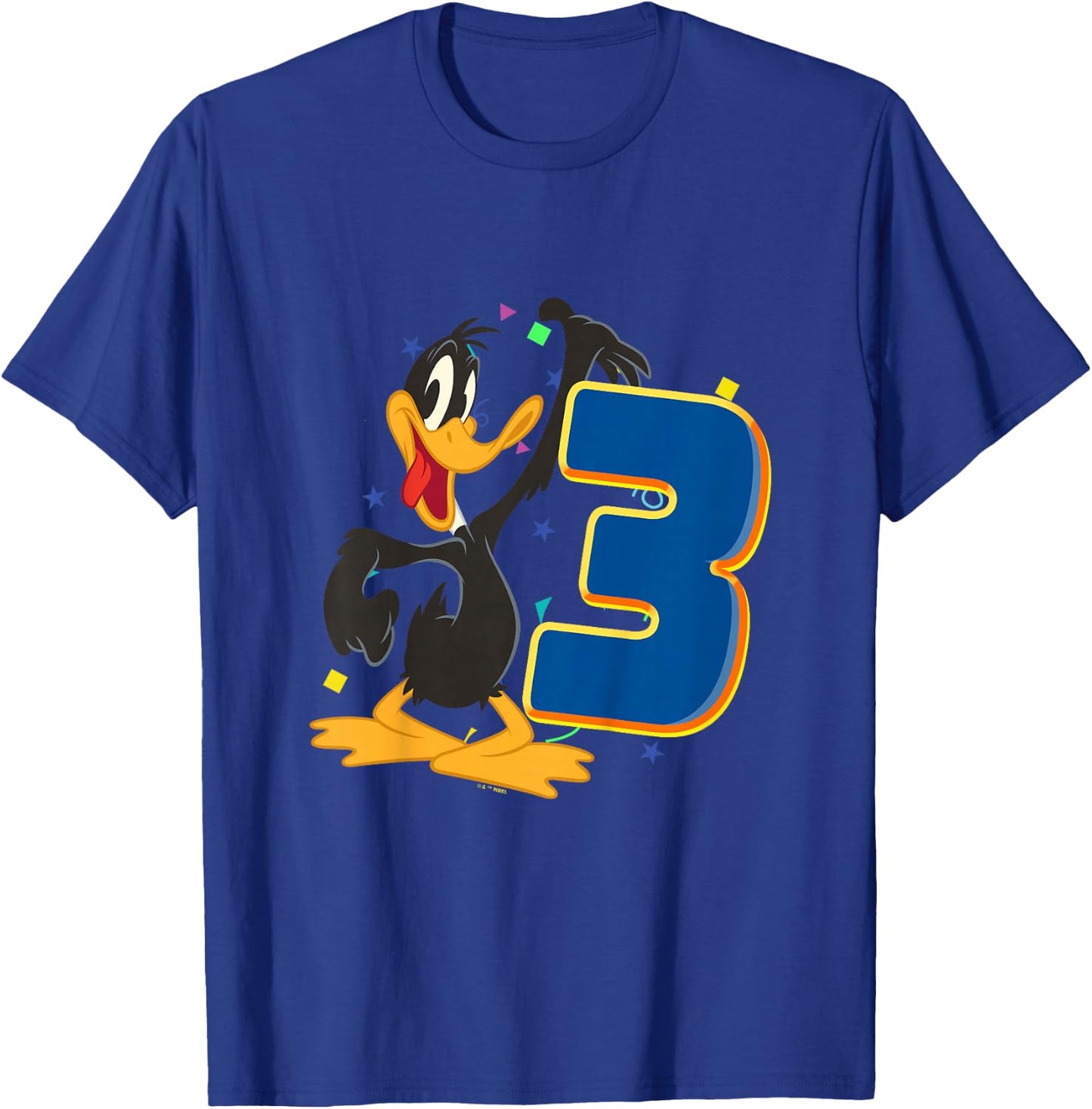 Kids Looney Tunes 3rd Birthday Daffy I'm Three T-Shirt - T-Shirt | Royal