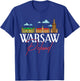 Warsaw Poland City Skyline Map Travel T-Shirt - T-Shirt | Royal