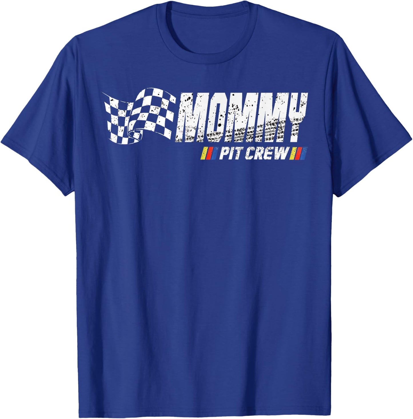 Mommy Pit Crew Race Car Birthday Family Racing T-Shirt - T-Shirt | Royal
