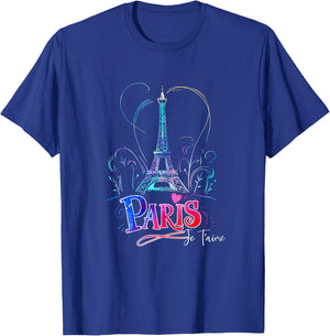 Eiffel Tower Paris Holiday France Souvenir Women Girls , Black T-Shirt - T-Shirt | Royal