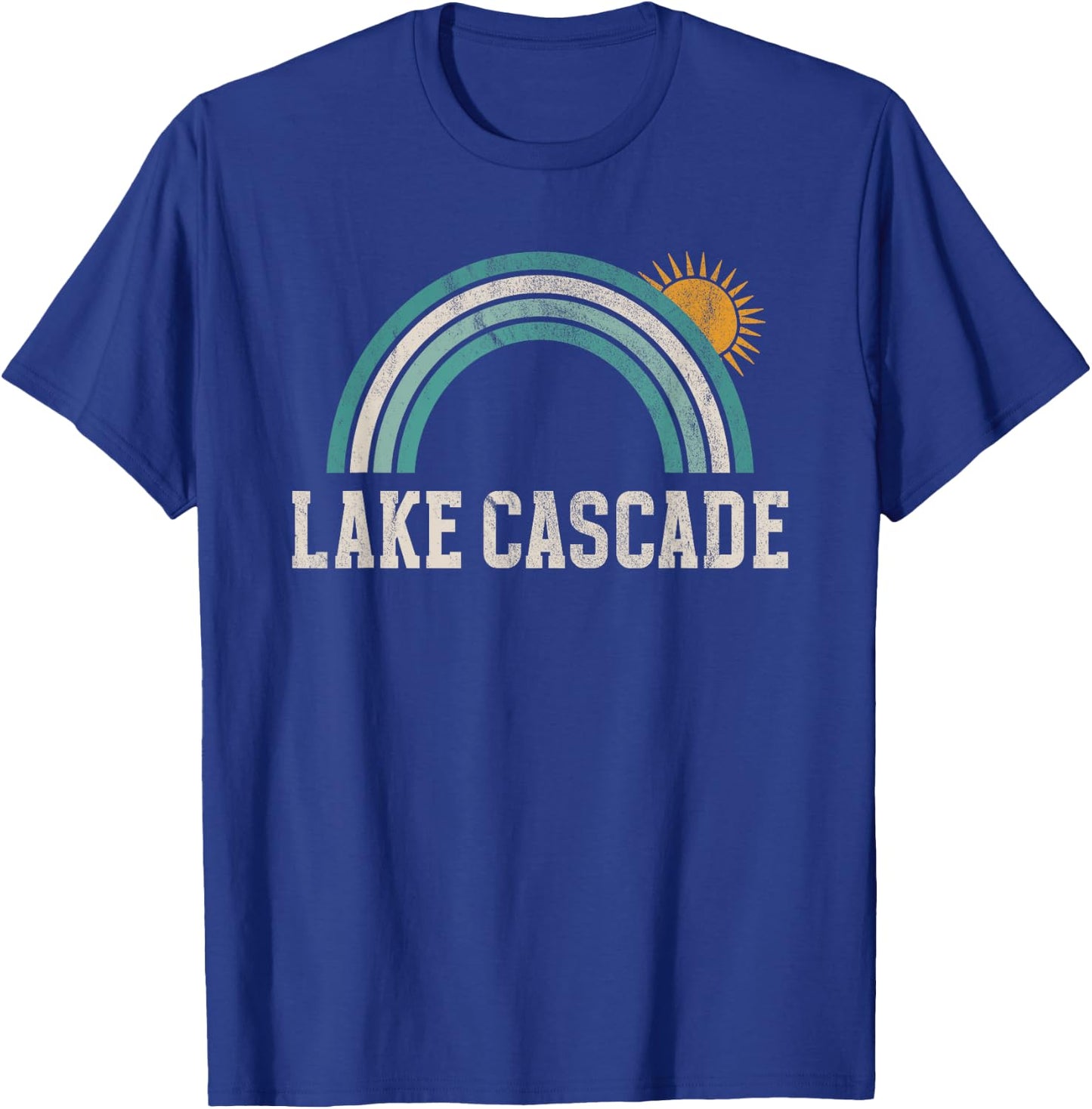 Lake Cascade Idaho Outdoors Vintage T-Shirt - T-Shirt | Royal