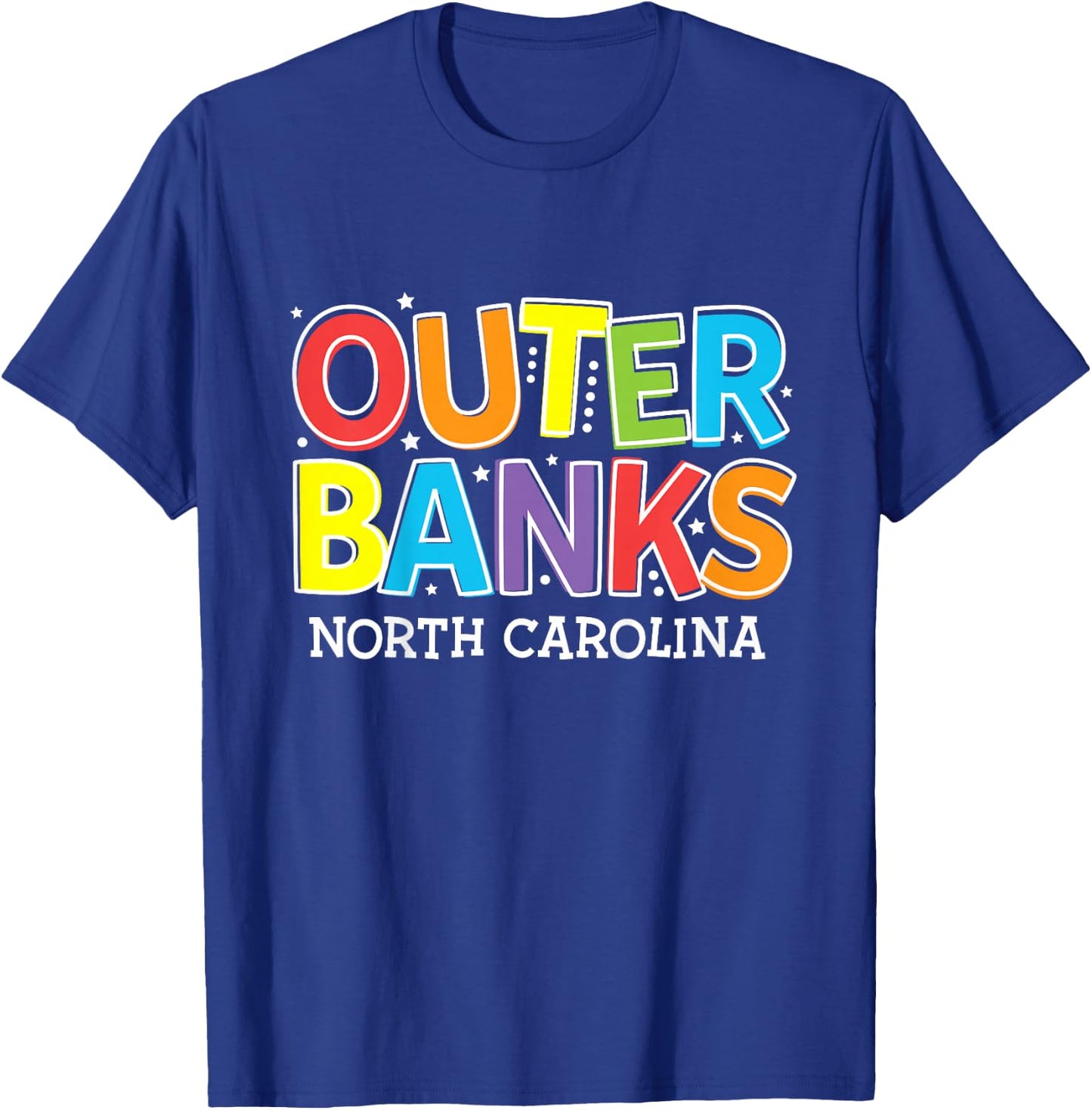 Outer Banks Souvenir NC Colorful Boys Girls Toddler Kids T-Shirt - T-Shirt | Royal