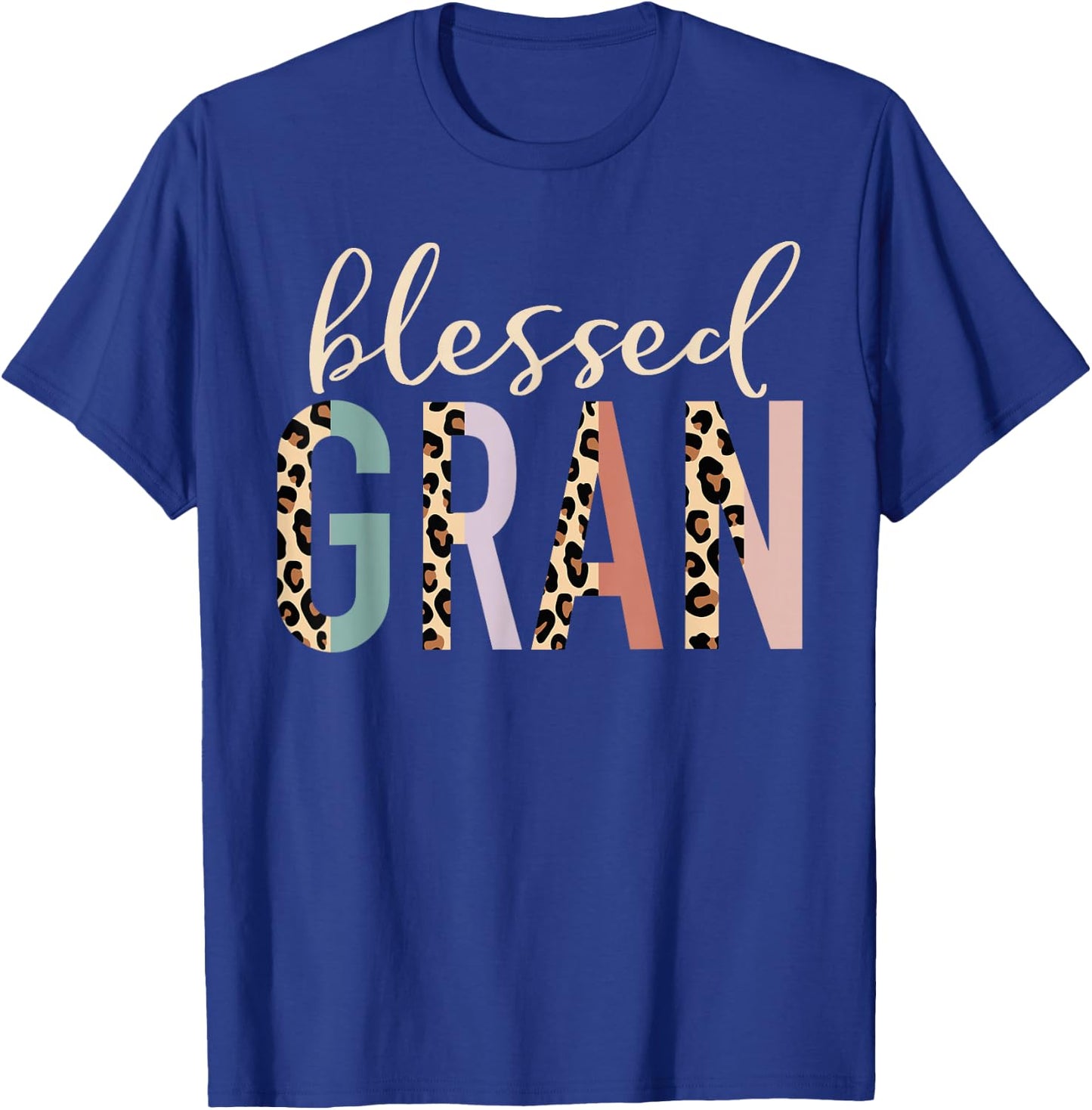 Blessed Gran Cute Leopard Print T-Shirt - T-Shirt | Royal