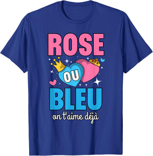 gender reveal baby sex announcement baby shower surprise , Black, S T-Shirt - T-Shirt | Royal