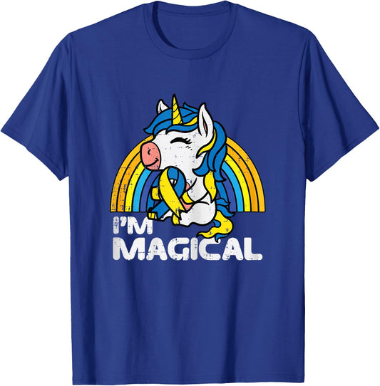 Down Syndrome Awareness Unicorn Magical Toddler Girls Kids T-Shirt - T-Shirt | Royal