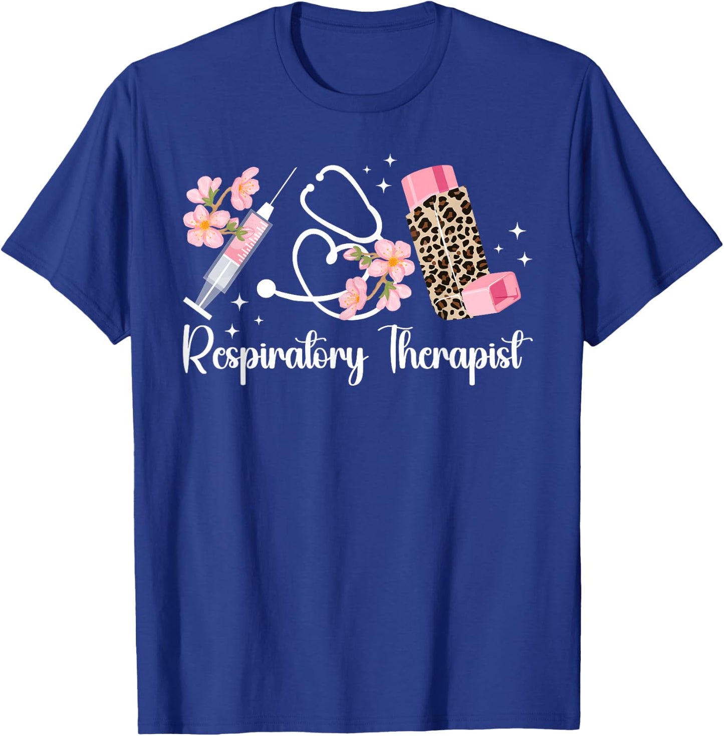 Respiratory Therapist Leopard Respiratory Therapy RT T-Shirt - T-Shirt | Royal