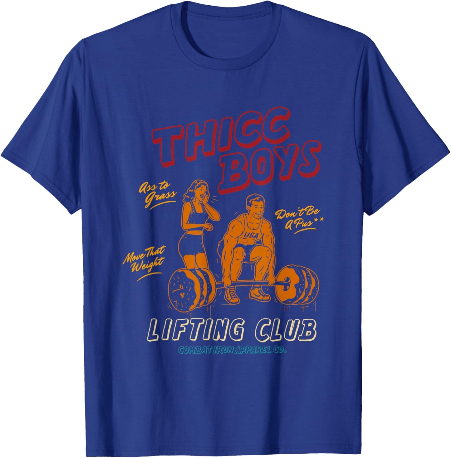 Thicc Boys Work-out Club T-Shirt - T-Shirt | Royal