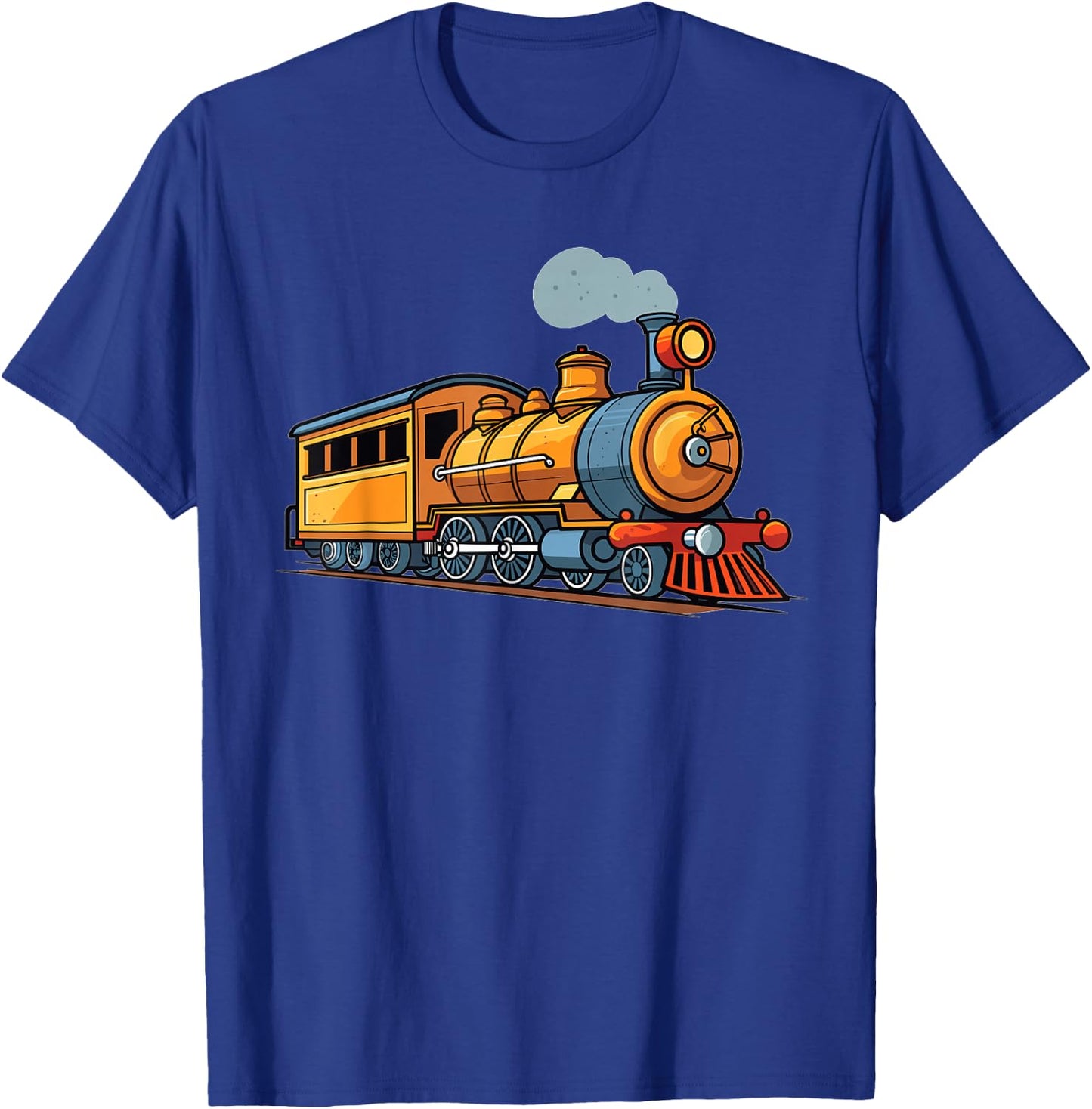 Cartoon Train I Train for Kids , Black, S T-Shirt - T-Shirt | Royal