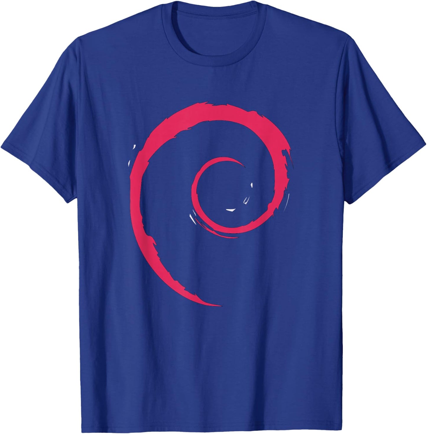 Cool - Debian Spiral Minimalist T-Shirt - T-Shirt | Royal