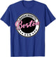 Boston Massachusetts Script Circle Pink Text T-Shirt - T-Shirt | Royal