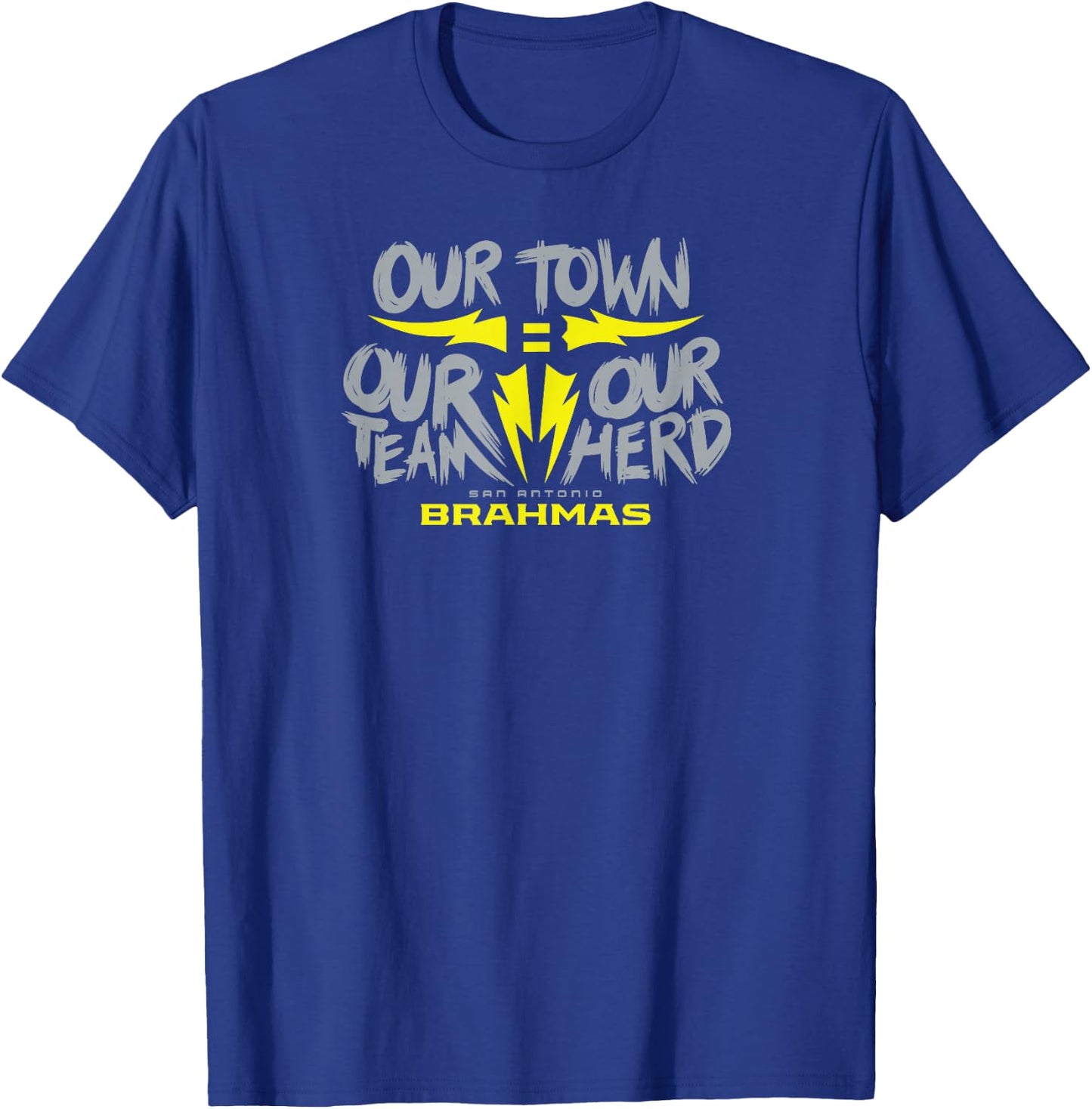 San Antonio Brahmas - Our Town Our Team Our Herd - UFL T-Shirt - T-Shirt | Royal