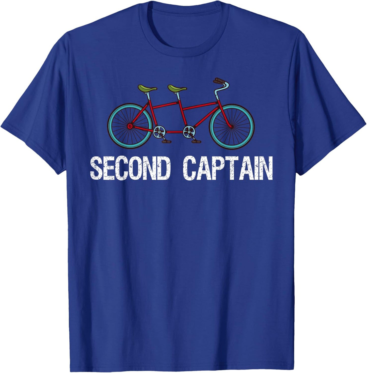 Tandem Bike Second Captain Gifts Bicycle Cycling T-Shirt - T-Shirt | Royal