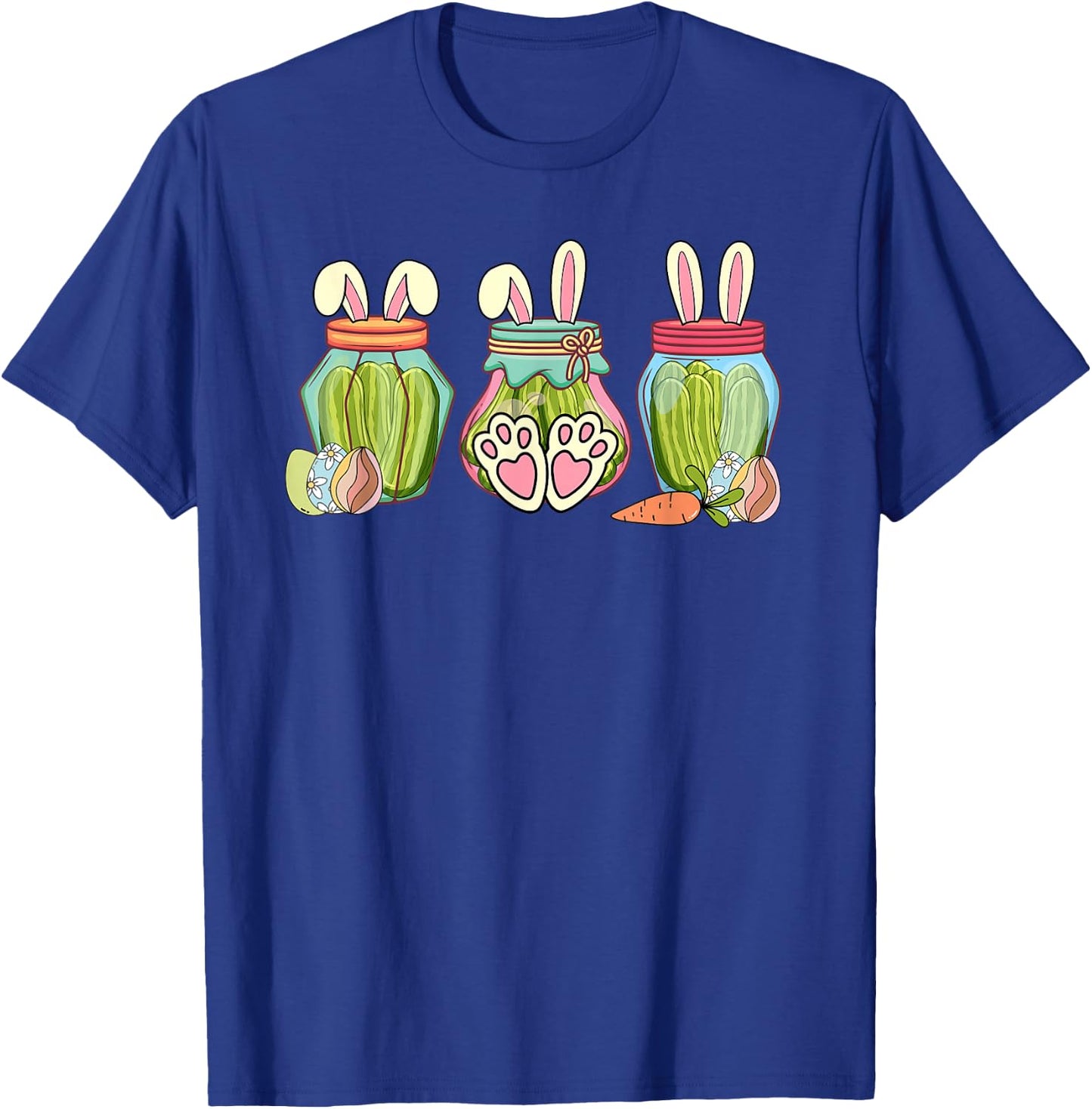 Easter pickle bunnie funny pickle lovers easter pickles T-Shirt - T-Shirt | Royal