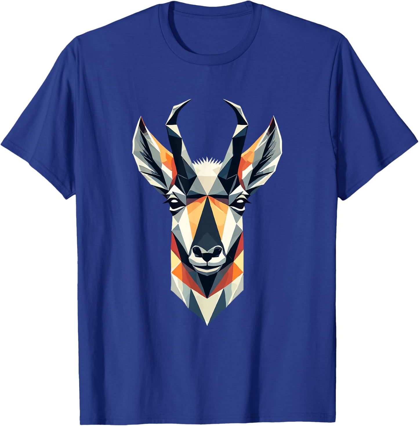Geometric Art Pronghorn American Antelope Pronghorns T-Shirt - T-Shirt | Royal