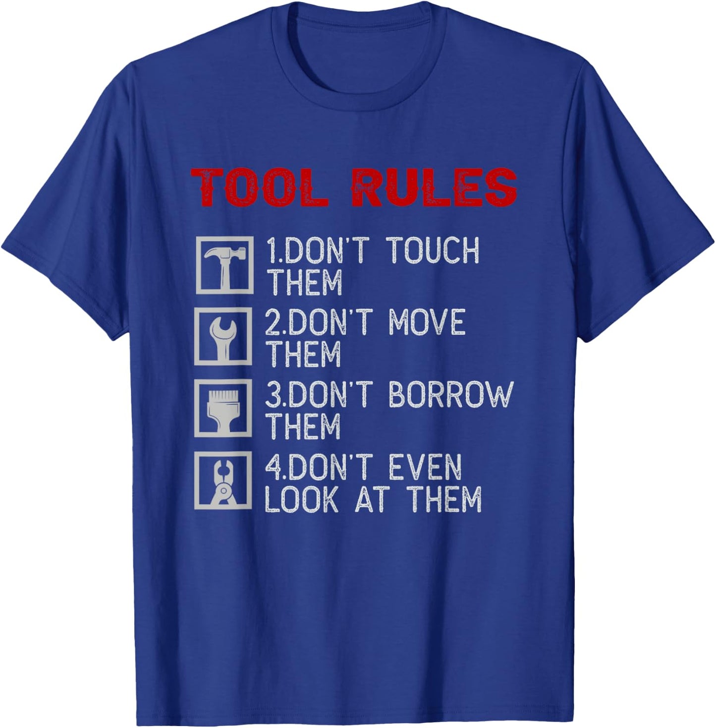 Funny Mechanic Tool Rules Mechanic Handyman Auto Repair Car T-Shirt - T-Shirt | Royal