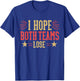 I Hope Both Teams Lose And Sports Fan -Adults X-Small Black Cotton, Polyester Blend Modern Sports T-Shirt - T-Shirt | Royal
