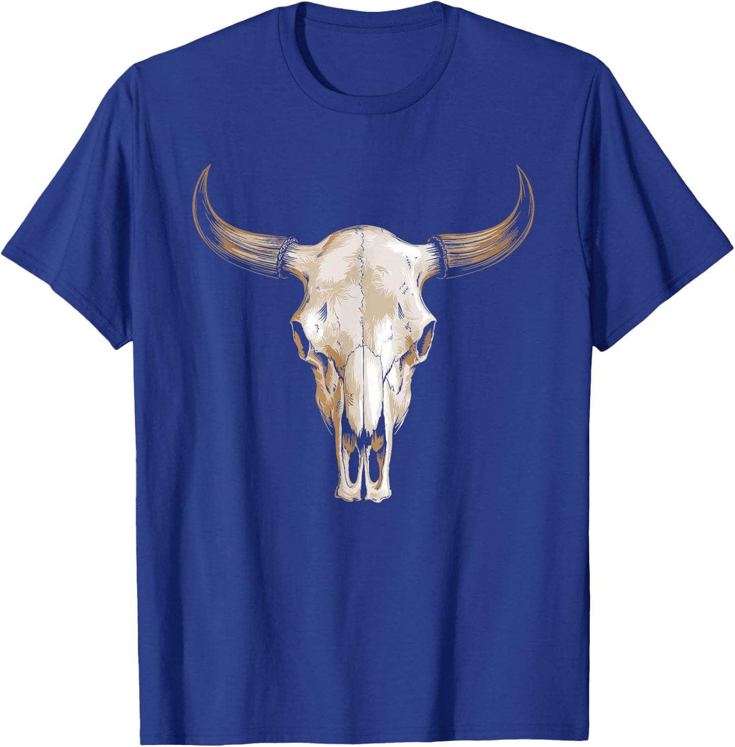 Boho Cow Skull T-Shirt - T-Shirt | Royal