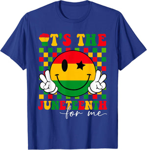 It's The Juneteenth For Me, Free-ish Since 1865 Smile Face T-Shirt - T-Shirt | Royal
