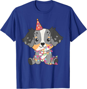 Australian Shepherd Birthday for Children T-Shirt - T-Shirt | Royal
