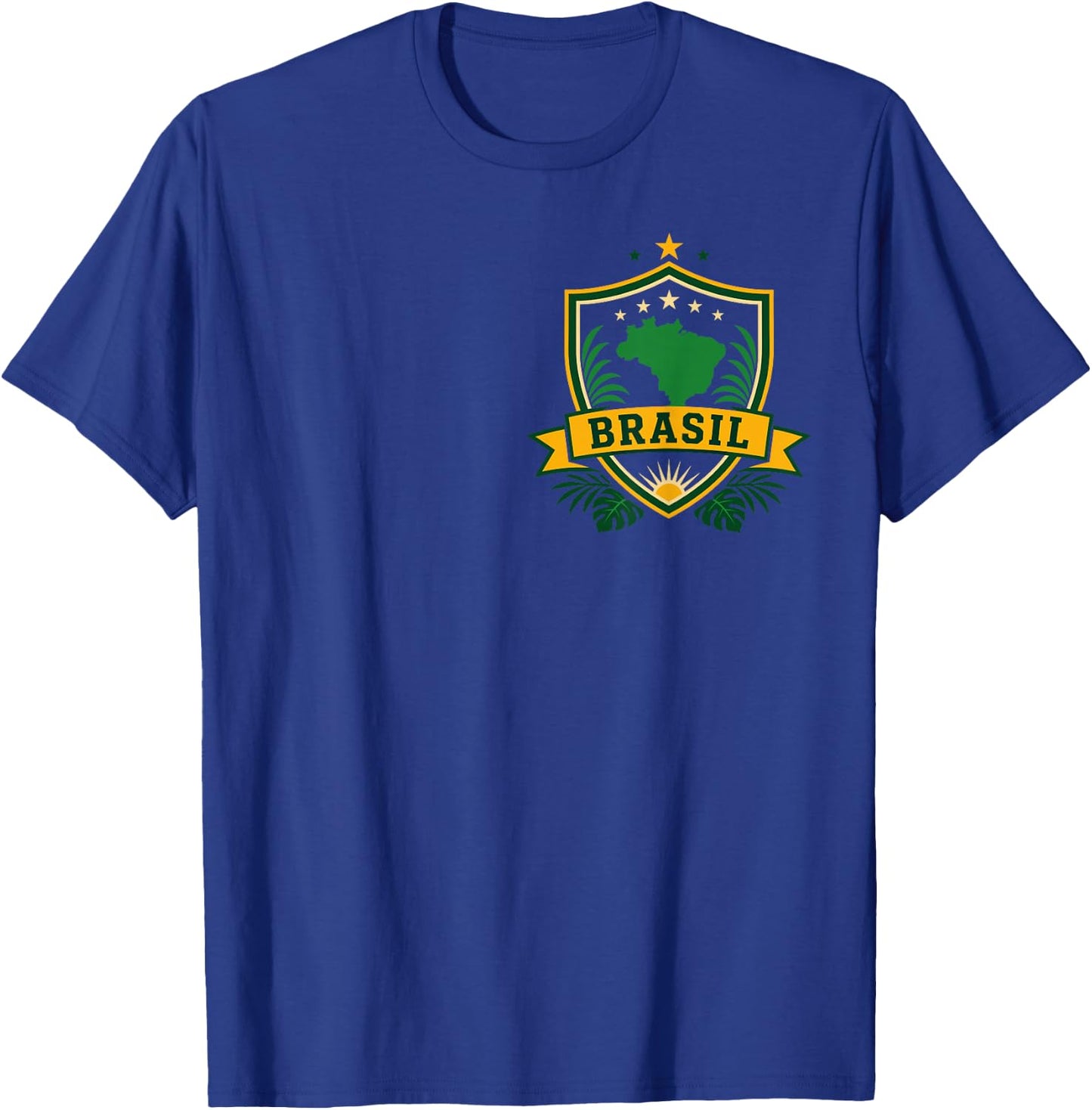 Brasil Tropical Pride Vintage Emblem T-Shirt - T-Shirt | Royal