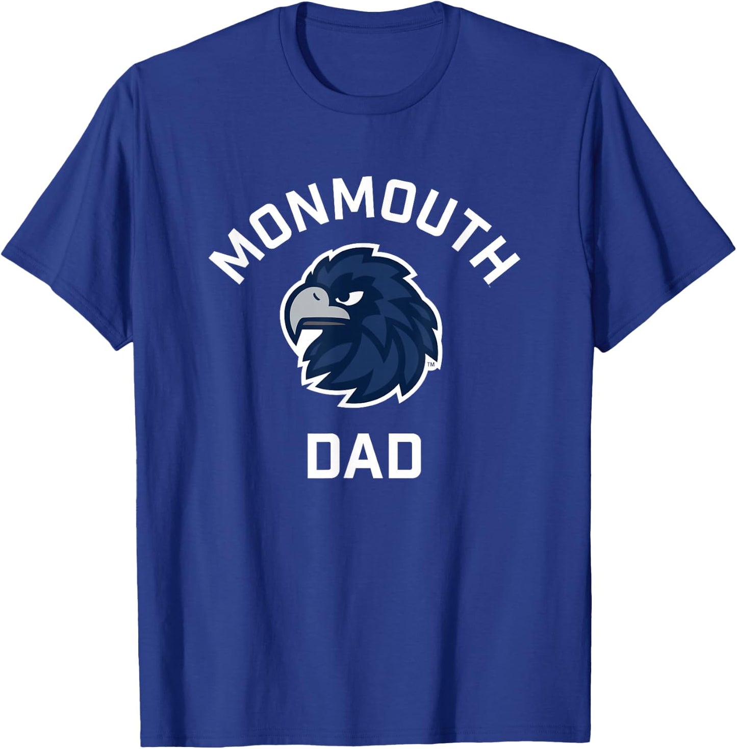 Monmouth University Hawks Arched Dad T-Shirt - T-Shirt | Royal