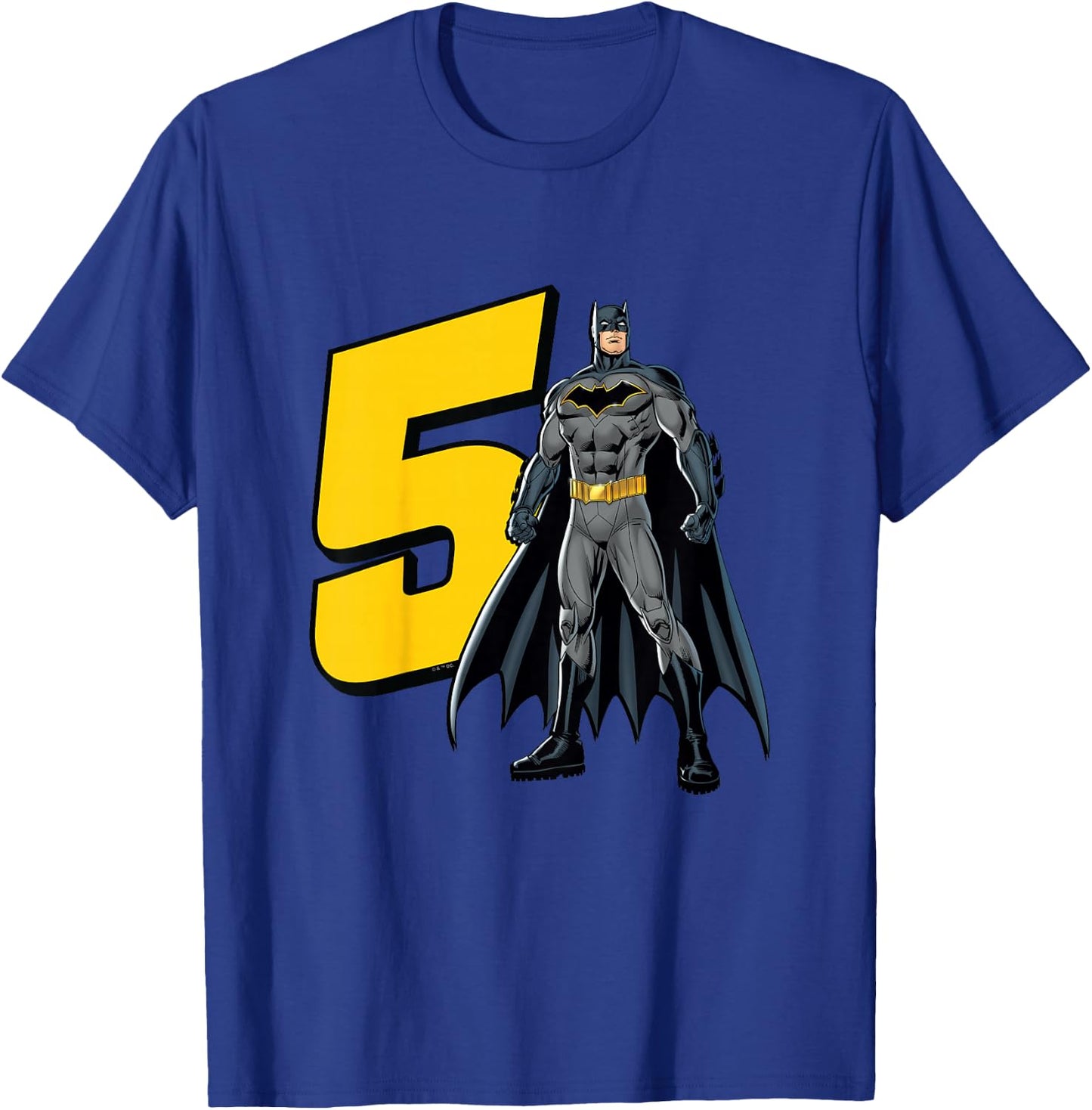 Kids Batman Super Hero 5th Birthday T-Shirt - T-Shirt | Royal